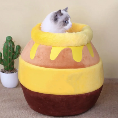 warm and fuzzy cat bed
