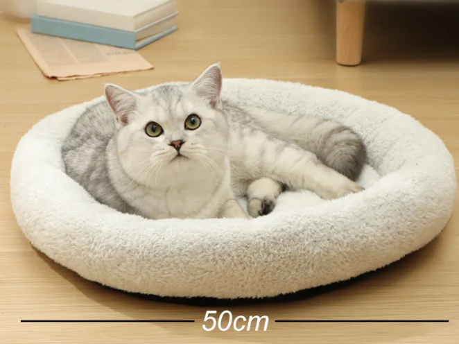 warm and fuzzy cat bed
