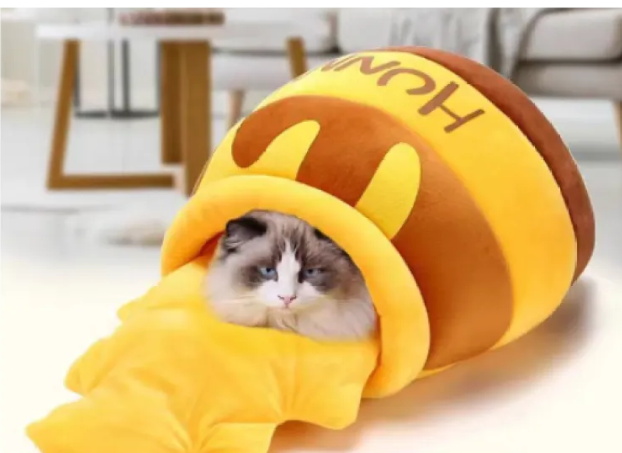 warm and fuzzy cat bed