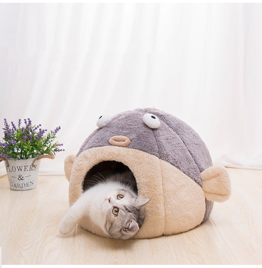 Cat House Pufferfish Nest Pad for All Seasons